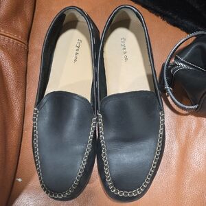 Frye Black Leather Loafers